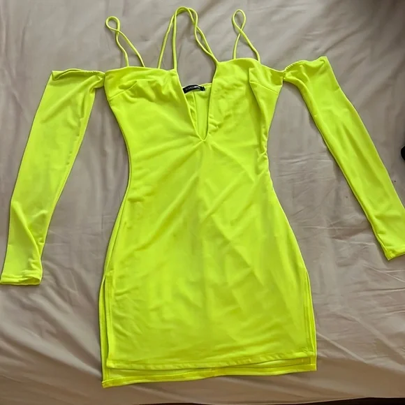 lime green petite dress Lime Green Sequin Strappy Mini Dress